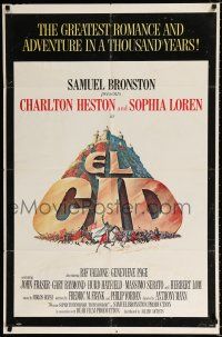 3k252 EL CID 1sh '61 Anthony Mann directed, Charlton Heston, sexy Sophia Loren!