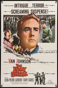 3k259 ENEMY GENERAL 1sh '60 Nazis executing innocent civilians, Van Johnson fights back!