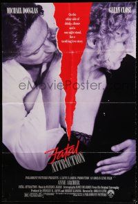 3k281 FATAL ATTRACTION 1sh '87 Michael Douglas, Glenn Close, a terrifying love story!
