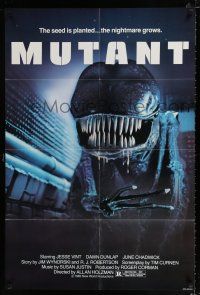 3k304 FORBIDDEN WORLD 1sh '82 Roger Corman, creepy image of alien knock-off, Mutant!