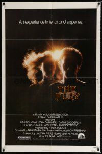 3k318 FURY 1sh '78 Brian De Palma, Kirk Douglas, an experience in terror & suspense!