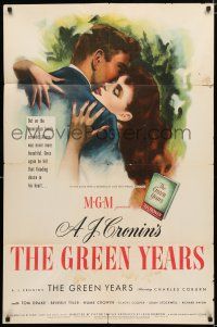 3k342 GREEN YEARS 1sh '46 Charles Coburn, Tom Drake, from A.J. Cronin novel!