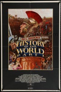 3k373 HISTORY OF THE WORLD PART I 1sh '81 artwork of gladiator Mel Brooks by John Alvin!