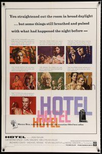 3k382 HOTEL 1sh '67 from Arthur Hailey's novel, Rod Taylor, Catherine Spaak, Karl Malden