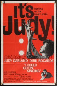 3k393 I COULD GO ON SINGING 1sh '63 artwork of Judy Garland performing with Dirk Bogarde!