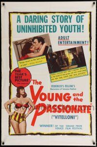 3k396 I VITELLONI 1sh '57 Federico Fellini's The Young & The Passionate, wonderful art!