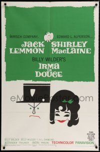 3k416 IRMA LA DOUCE style B 1sh '63 Billy Wilder, great art of Shirley MacLaine & Jack Lemmon!