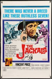 3k427 JACKALS 1sh '67 Vincent Price plundering in South Africa with ruthless companions!
