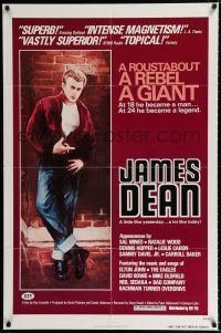 3k430 JAMES DEAN: THE FIRST AMERICAN TEENAGER 1sh '76 at 18 he became a man, at 24 a legend!