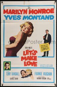 3k472 LET'S MAKE LOVE 1sh '60 great images of super sexy Marilyn Monroe & Yves Montand!