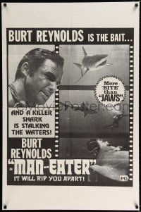 3k518 SHARK 1sh R1975 Burt Reynolds is the bait, more bite than Jaws, Man-Eater