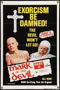 3k522 MARK OF THE DEVIL 2 1sh '74 banned in 19 countries, more horrifying than the original!