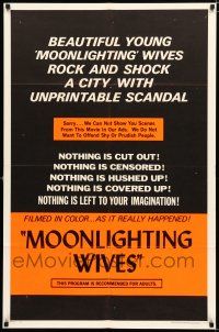 3k562 MOONLIGHTING WIVES style B 1sh '66 Joseph Sarno, a city with unprintable scandal!