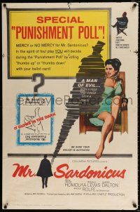 3k572 MR. SARDONICUS 1sh '61 William Castle, the only picture with the punishment poll!
