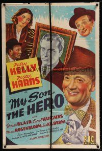 3k581 MY SON, THE HERO 1sh '43 directed by Edgar Ulmer, Patsy Kelly, Roscoe Karns