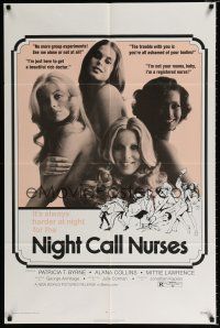 3k600 NIGHT CALL NURSES 1sh '72 very sexy ladies, I'm not your mama, baby, I'm a registered nurse!