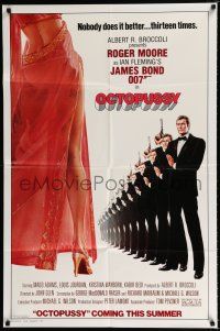 3k626 OCTOPUSSY style A advance 1sh '83 art of sexy Adams & Moore as James Bond by Daniel Goozee!