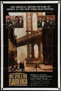 3k637 ONCE UPON A TIME IN AMERICA 1sh '84 De Niro, James Woods, directed by Sergio Leone!