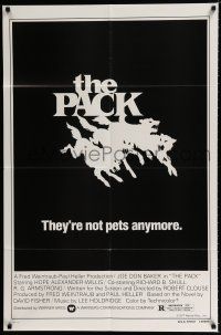 3k649 PACK 1sh '77 Joe Don Baker, wild art of dogs, Long Dark Night, they're not pets anymore!