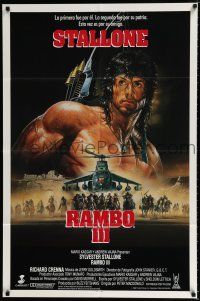 3k710 RAMBO III Spanish/U.S. 1sh '88 Sylvester Stallone returns as John Rambo!