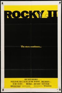 3k734 ROCKY II 1sh '79 Carl Weathers, Sylvester Stallone boxing sequel, the story continues!