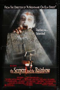 3k768 SERPENT & THE RAINBOW 1sh '88 directed by Wes Craven, don't bury me, I'm not dead!