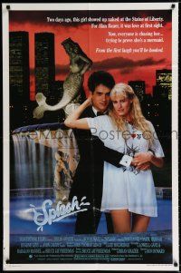 3k805 SPLASH 1sh '84 Tom Hanks loves mermaid Daryl Hannah in New York City under Twin Towers!