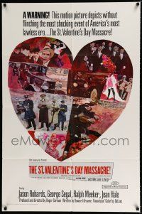 3k810 ST. VALENTINE'S DAY MASSACRE 1sh '67 most shocking event of America's most lawless era!