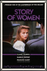 3k825 STORY OF WOMEN 1sh '88 Claude Chabrol's Une affaire de femmes, Isabelle Huppert