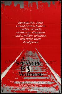 3k827 STRANGER IS WATCHING 1sh '82 Kate Mulgrew & Rip Torn, New York serial killer horror!