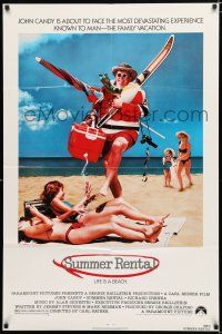 3k836 SUMMER RENTAL 1sh '85 directed by Carl Reiner, wacky John Candy takes the family on vacation!