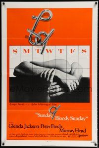 3k837 SUNDAY BLOODY SUNDAY 1sh '71 directed by John Schlesinger, Glenda Jackson, Peter Finch!