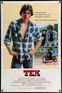 3k871 TEX 1sh '82 young Matt Dillon, Meg Tilly & Emilio Estevez, from S.E. Hinton's novel!