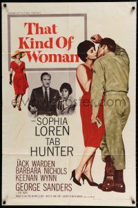 3k875 THAT KIND OF WOMAN 1sh '59 images of sexy Sophia Loren, Tab Hunter & George Sanders!