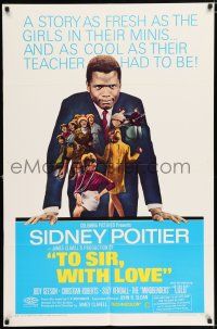 3k899 TO SIR, WITH LOVE 1sh '67 Sidney Poitier, Lulu, directed by James Clavell!