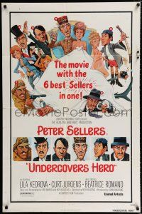 3k929 UNDERCOVERS HERO 1sh '75 Peter Sellers & the most WANTED women in France!