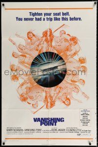 3k942 VANISHING POINT 1sh '71 car chase cult classic, you never had a trip like this before!