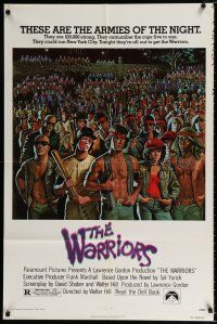 3k954 WARRIORS 1sh '79 Walter Hill, Jarvis artwork of the armies of the night!