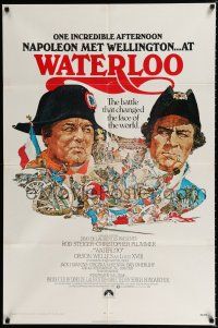 3k957 WATERLOO 1sh '70 great art of Rod Steiger as Napoleon Bonaparte & Christopher Plummer!