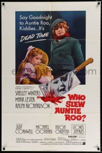 3k974 WHO SLEW AUNTIE ROO 1sh '71 mad Shelley Winters, say goodnight, it's dead time!