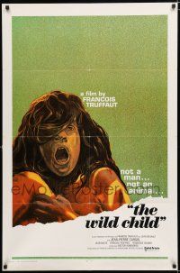 3k976 WILD CHILD int'l 1sh '70 Francois Truffaut's classic L'Enfant Sauvage!