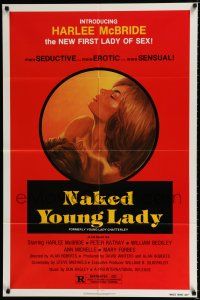 3k993 YOUNG LADY CHATTERLEY 1sh '77 Harlee McBride & Peter Ratray, Naked Young Lady!