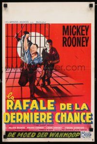 3m304 LAST MILE Belgian '59 great art of Mickey Rooney as Killer Mears breaking out of Death Row!