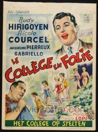 3m305 LE COLLEGE EN FOLIE Belgian '54 Henri Lepage French romantic comedy, different!