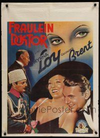 3m325 STAMBOUL QUEST pre-war Belgian '34 different art of George Brent, Myrna Loy, Lionel Atwill!