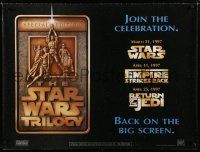 3m116 STAR WARS TRILOGY DS British quad '97 George Lucas, Empire Strikes Back, Return of the Jedi!