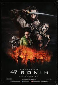 3m053 47 RONIN teaser DS Canadian 1sh '13 Keanu Reeves w/sword, Hiroyuki Sanada!