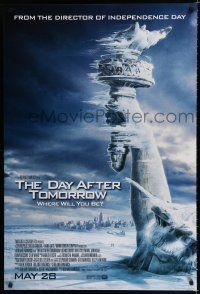 3m059 DAY AFTER TOMORROW advance Canadian 1sh '04 cool image of frozen Statue of Liberty!