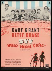 3m833 ROOM FOR ONE MORE Danish '53 different image of Cary Grant, Betsy Drake & kids!