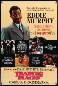 3m104 TRADING PLACES teaser English 1sh '83 cool different images of wacky Eddie Murphy!